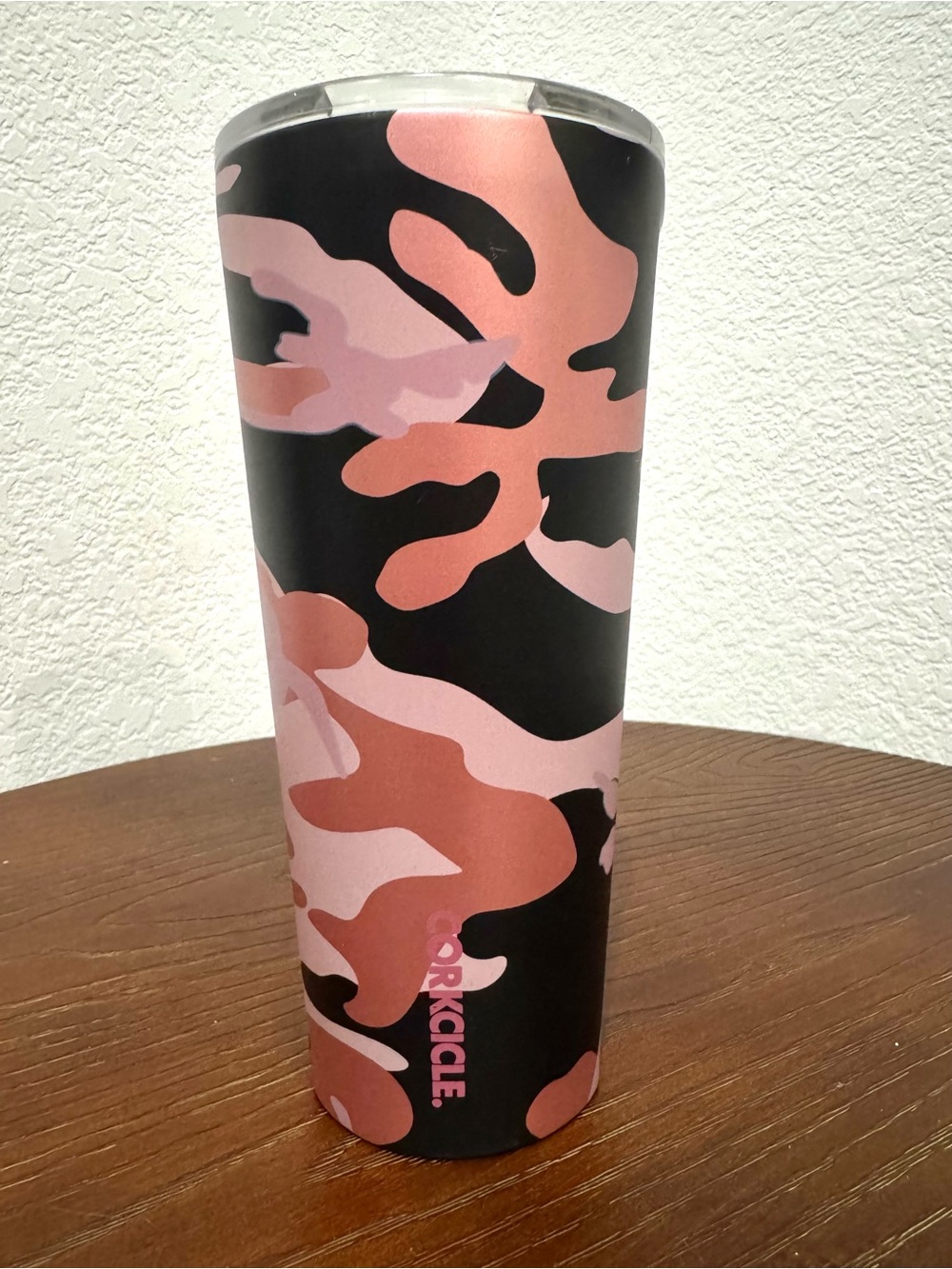 Corkcicle Pink Camo Travel Tumbler 24oz
